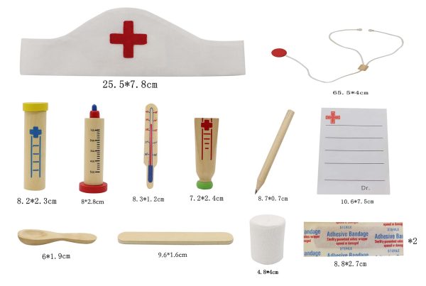 ⁦סט רופא מעץ ומבד במזוודה⁩ – תמונה ⁦2⁩